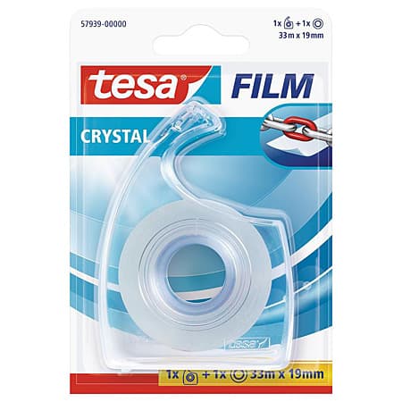 Tesa Film Crystal 19mmx33m, m/statív, gl