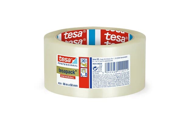 Tesa Pack 50mm x 60m Glært PVC
