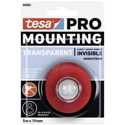 Tesa Mounting Pro Glært 5mx19mm